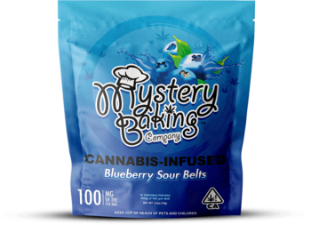 Mystery Baking Company - 100mg Infused Gummy Belts - Sour Belts Blueberry