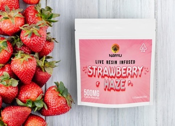 500mg Strawberry Haze live resin gummy 