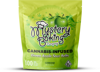 Mystery Baking Company - 100mg Infused Gummy Belts - Sour Belts Green Apple