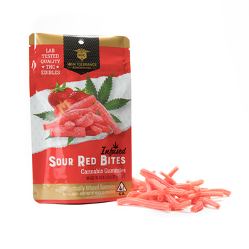 THC Infused Pink Lemonade Sour Red Bites 500mg