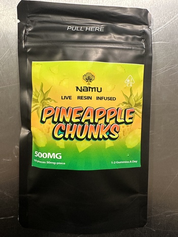 500mg Pineapple Chunks live resin gummy